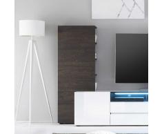 Wohnwand Anstellregal in Wenge Braun modern