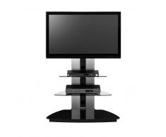 TV Standfuß in Schwarz Glas