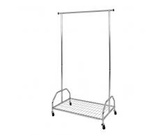 Rollgarderobe mit Schuhablage