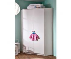 Baby Eckschrank in Weiß Kiefer Massivholz