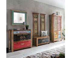 Dielenmöbel in Braun Bunt Vintage Look (6-teilig)