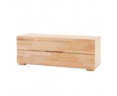 Lowboard aus Buche Massivholz 2 Schubladen