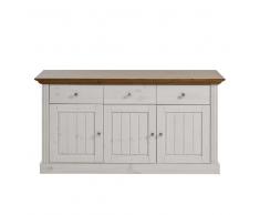 Kiefer Sideboard in Weiß Landhaus