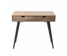 PC Tisch aus Teak Massivholz Metall