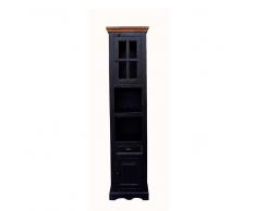 Badschrank in Schwarz Kolonial Design