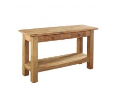 Flur Konsolentisch aus Teak Massivholz Schubladen