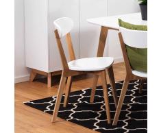 Stuhl Set in Weiß Eiche modern (2er Set)