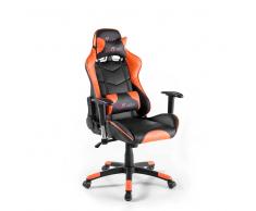 Ergonomischer Bürostuhl in Schwarz Orange Racer Design
