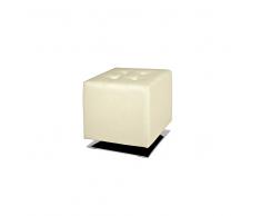Polsterhocker in Beige Quadratisch