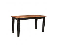 Shabby Esstisch in Schwarz Antik Finish