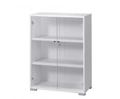Aktenschrank mit Glastüren Weiß