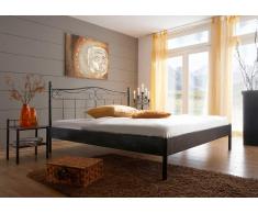 Doppelbett aus Metall Dunkelbraun