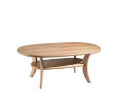 Wohnzimmer Couchtisch oval Buche