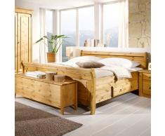 Doppelbett aus Kiefer Massivholz Landhaus