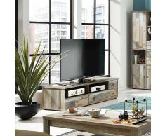 Fernsehtisch in Grau Treibholz Dekor Shabby Chic