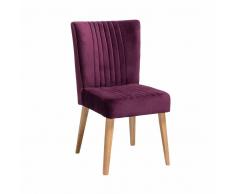 Design Polsterstuhl in Violett Stoff Retro