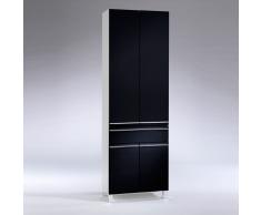 Badschrank in Hochglanz Schwarz Weiß
