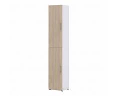 Akten Hochschrank in Sonoma Eiche Weiß