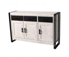 Wohnzimmer Sideboard aus Mangobaum Massivholz Metall