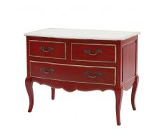 Schubladenkommode in Rot Barock Design