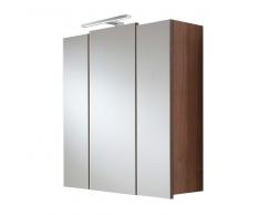 Badezimmer Spiegelschrank mit Halogenstrahler Walnuss