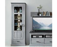 Vitrine in Grau Landhausstil