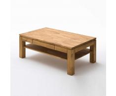 Couchtisch aus Wildeiche Massivholz mit Schublade