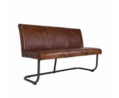 Esszimmerbank im Loft Style Braun Leder