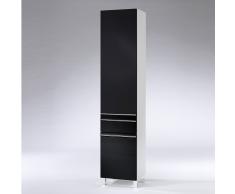 Bad Hochschrank in Hochglanz Schwarz Weiß