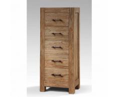 Schubladenkommode aus Teak Recyclingholz 160 cm hoch