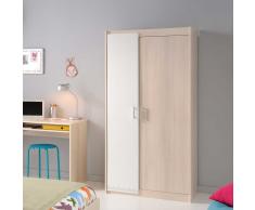 Kleiderschrank für Kinderzimmer Akazie Weiß