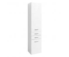 Bad Hochschrank in Weiß Hochglanz 40 cm breit