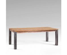 Design Esszimmertisch aus Teak Recyclingholz Metall