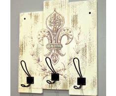Wandgarderobe in Creme Gold Vintage Optik