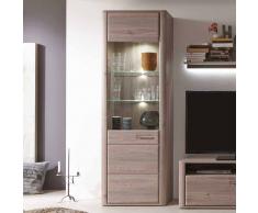 Vitrine in Eiche Glas LED Beleuchtung