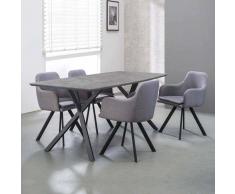 Essgruppe im Loft Style Grau (5-teilig)