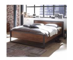 Komfortbett im Loft Design Eiche dunkel