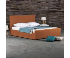 Bett in Orange Kunstleder