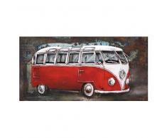 Metall Wandbild mit Omnibus Motiv modern
