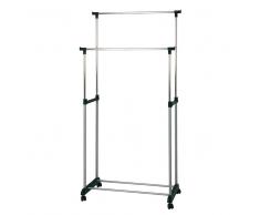 Rollgarderobe mit 2 Stangen höhenverstellbar