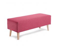 Polsterbank in Pink Stoff Buche Massivholz