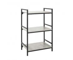 Standregal in Beton Grau und Schwarz 100 cm hoch