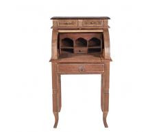 Schreibsekretär aus Teak Massivholz 100 cm hoch
