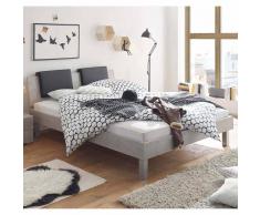 Jugendbett in Beton Grau mit Klemmkissen