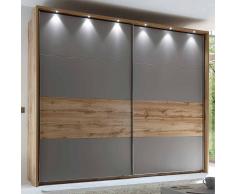 Schiebetürenschrank Kleiderschrank in Grau Wildeiche modern