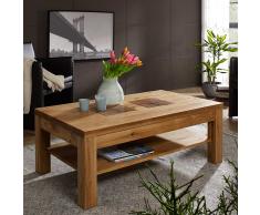 Wohnzimmer Couchtisch aus Wildeiche Massivholz modern