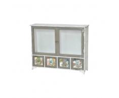 Hängevitrine im Shabby Chic Design Haken