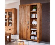 Bücherregal aus Wildeiche Massivholz 200 cm hoch