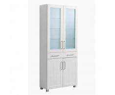 Badschrank in Weiß Glastüren