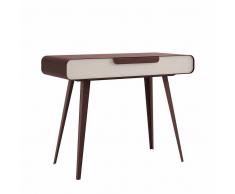 Flur Konsolentisch in Braun Beige Kunstleder modern